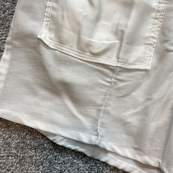 Unbranded Chino Shorts Unisex Adult 24 With Elastic Waist Home Made White 4" - Picture 11 of 11